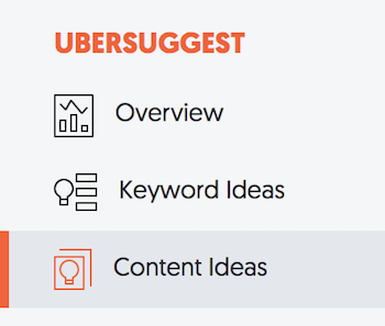 دکمه‌ی «Content Ideas»
